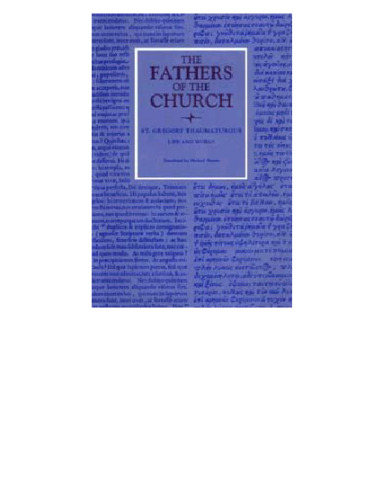 Fathers of the Church: St. Gregory Thaumaturgus Life and Works