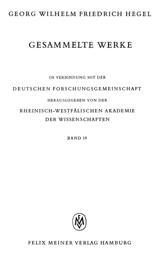 Enzyklopädie der philosophischen Wissenschaften im Grundrisse. (1827) (Hegel, G.W.F. | Gesammelte Werke)