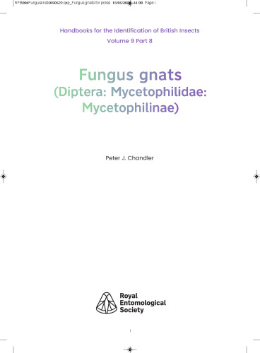 Handbooks for the identification of British insects: Fungus gnats (Diptera Mycetophilidae Mycetophilinae)