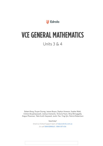 Edrolo VCE General Mathematics Units 3 & 4