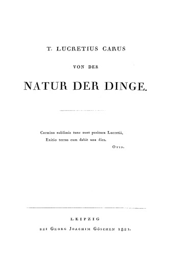Von der Natur der Dinge