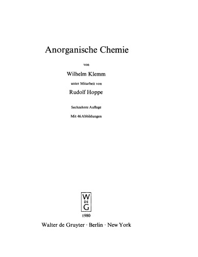 Anorganische Chemie