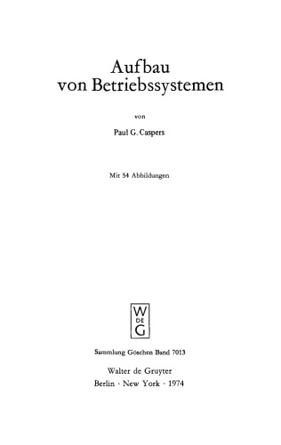 Aufbau von Betriebssystemen