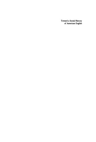 Toward a Social History of American English
