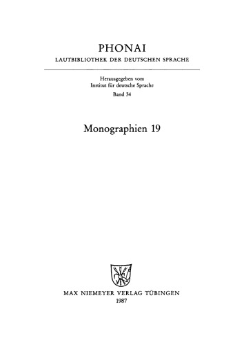 Monographien: 34 Diendorf, Kr. Nabburg (Oberpfalz). Zinzenzell, Kr. Bogen