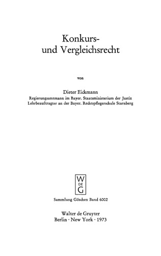 Konkurs- und Vergleichsrecht