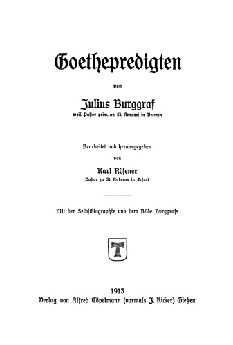 Goethepredigten
