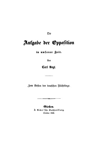 Die Aufgabe der Opposition in unserer Zeit: Zum Besten der deutschen Flüchtlinge