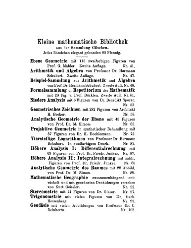 Analytische Geometrie der Ebene