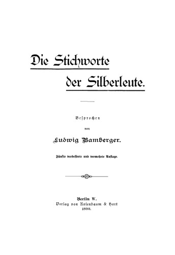 Die Stichworte der Silberleute