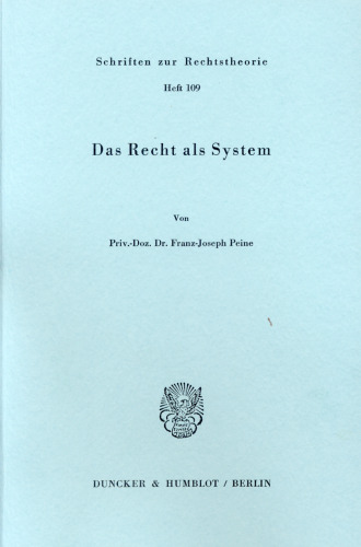 Das Recht als System
