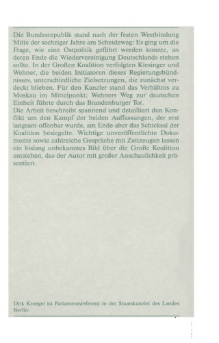 Einen Anfang finden!: Kurt Georg Kiesinger in der Aussen- und Deutschlandpolitik der Großen Koalition