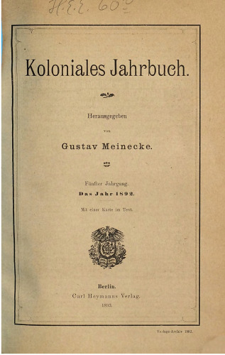 Koloniales Jahrbuch