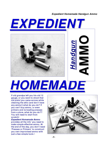 Expedient Homemade Handgun Ammo