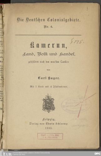 Kamerun : Land, Volk und Handel